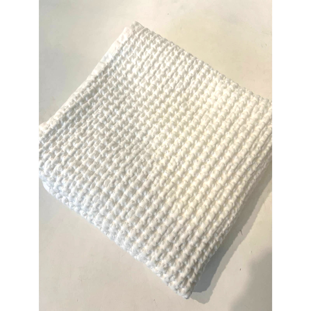 Simply Vera Wang Waffle Weave King SIze Sham White 100% Cotton Modern Luxury